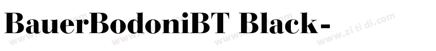 BauerBodoniBT Black字体转换